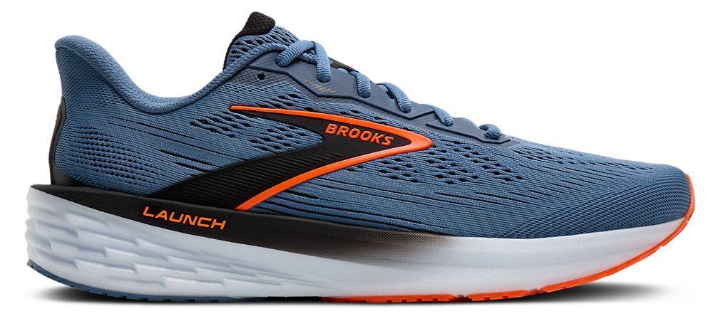 Brooks Launch 12 - Men's Orange/Black/Moonlight product view