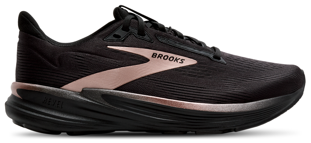 Brooks Revel 8 - Women's Rose Gold/Black/Black product view