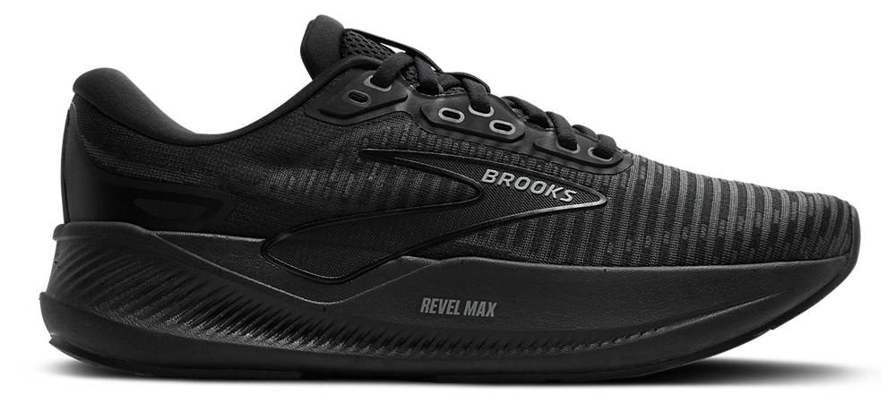 Brooks Revel Max - Women's Black/Black/Ebony product view