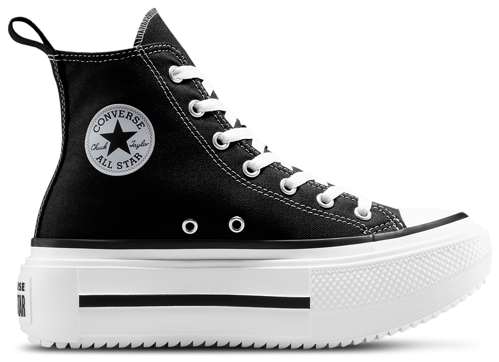 Converse Chuck Taylor All Star Lift Double Stack - Girls' Grade School Black/White product view
