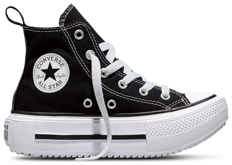 Converse Chuck Taylor All Star Lift Double Stack - Girls' Preschool Black/White product view