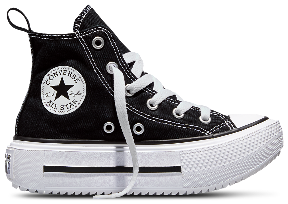 Converse Chuck Taylor All Star Lift Double Stack - Girls' Preschool Black/White product view