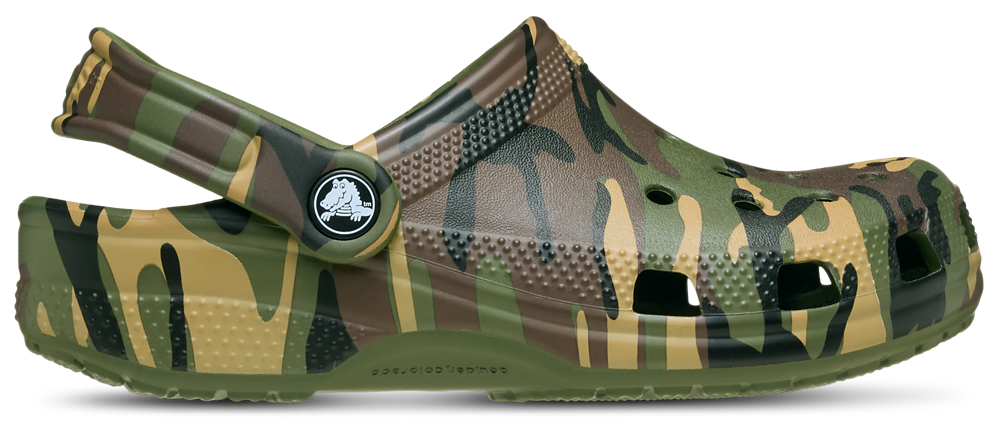 Crocs Classic Camo Clogs - Boys' Grade School Multi/Army Green product view
