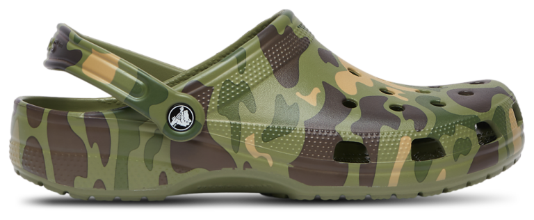 Crocs Classic Clogs Duck Camo - Men's Cargo Green/Black/White product view