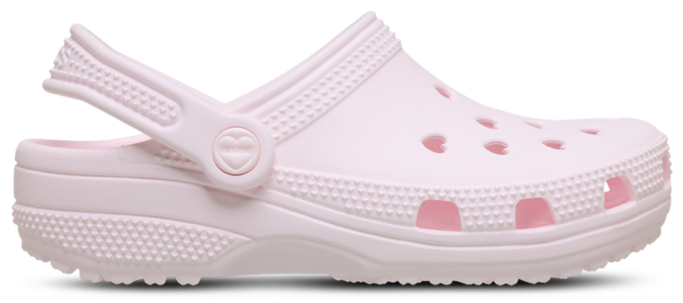 Crocs Classic Hearts Cut Out Clogs - Girls' Grade School Bubble Ice/Bubble Ice product view
