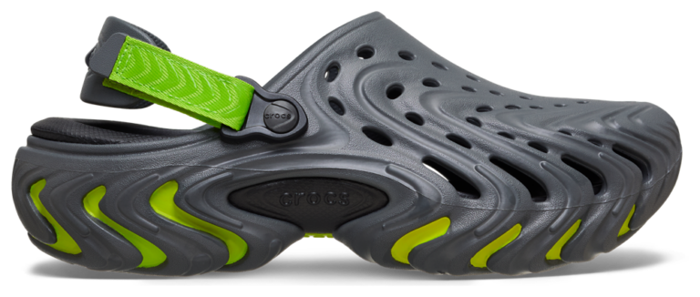 Crocs Echo II Clogs - Men's Gray/Green Burst product view