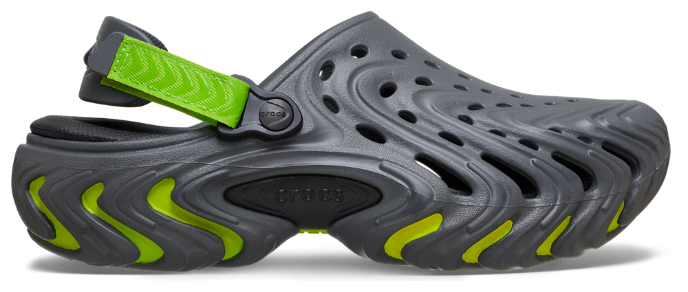 Crocs Echo II Clogs - Men's Gray/Green Burst product view