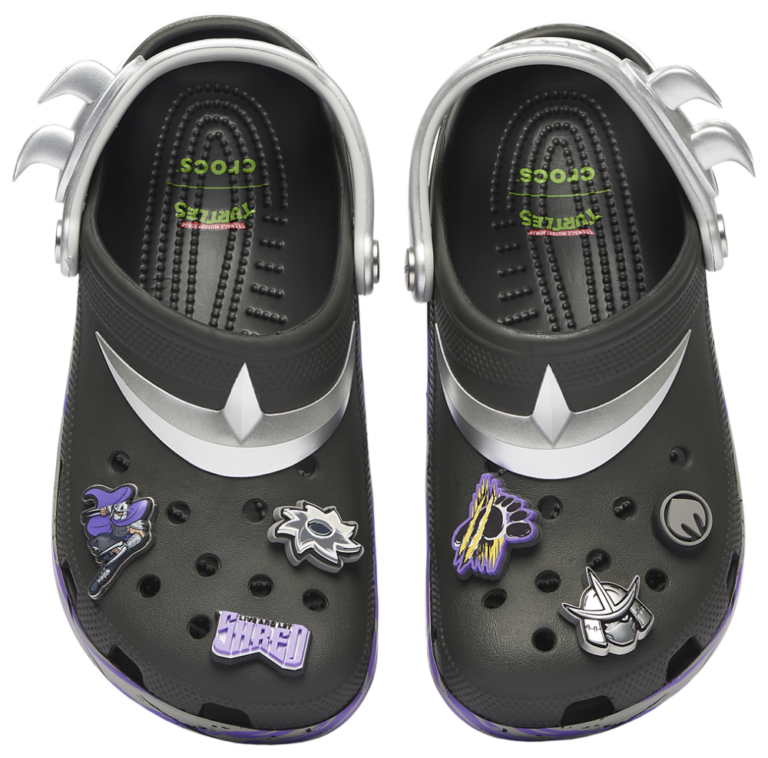 Crocs TMNT Shredder Classic Clogs - Men's Purple/Grey/Black product view