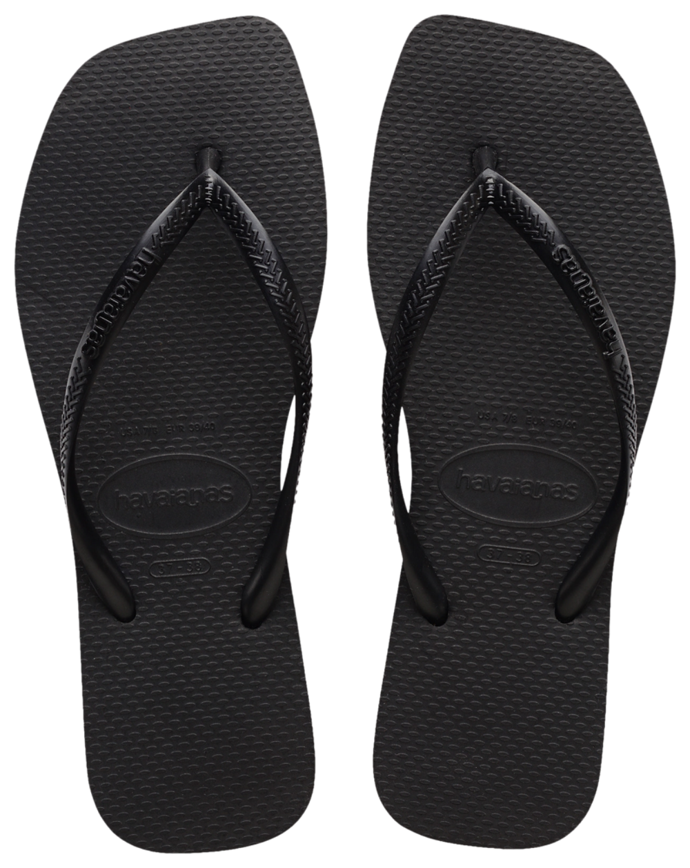 Havaianas Slim Square Sandals - Women's Black/Black product view