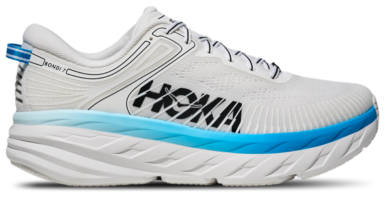 HOKA Bondi 7 - Men's White/Blue product view