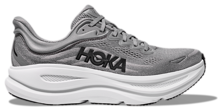HOKA Bondi 9 - Men's White/Grey/Black product view
