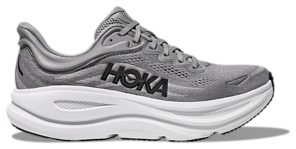 HOKA Bondi 9 - Men's White/Grey/Black product view