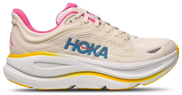 HOKA Bondi 9 - Women's Alabaster/Pink/Birch product view