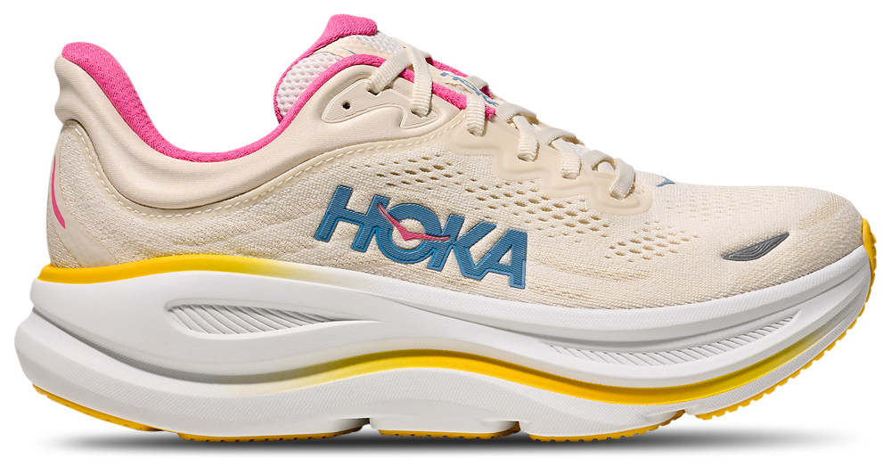 HOKA Bondi 9 - Women's Alabaster/Pink/Birch product view