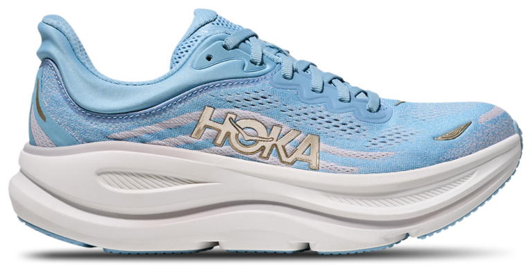 HOKA Bondi 9 - Women's Ash/Rain Drops product view