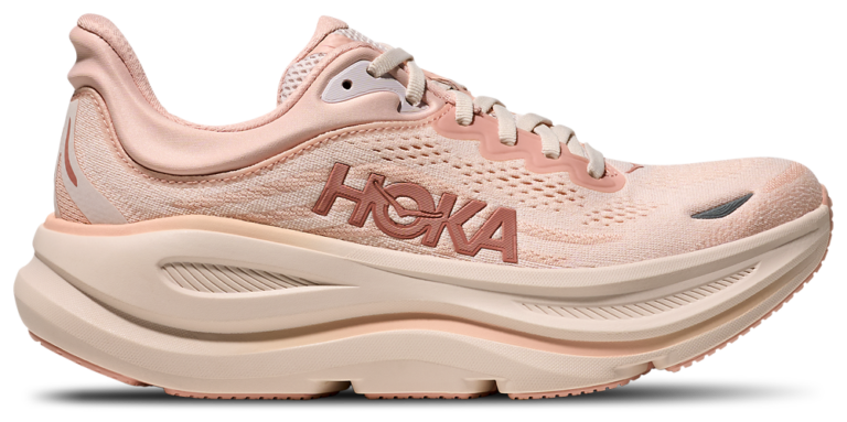 HOKA Bondi 9 - Women's Rose Latte/Rose Cream product view