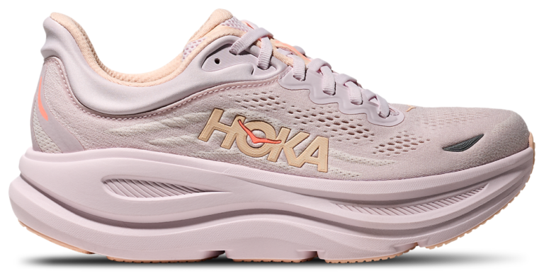 HOKA Bondi 9 - Women's Tangerine Glow/Lilac Cream product view