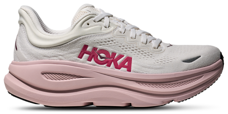 HOKA Bondi 9 - Women's White/Pink Opal product view