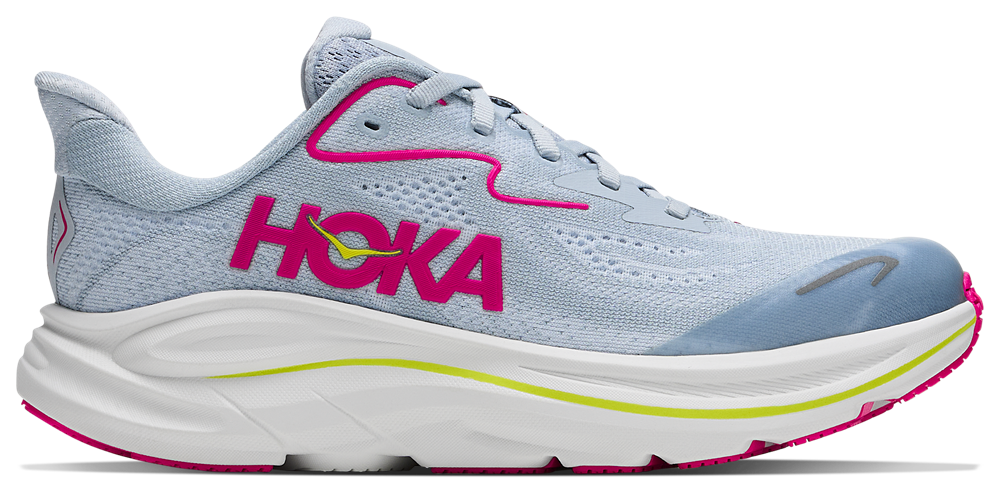 HOKA Clifton 10 - Girls' Grade School Grey/Pink product view