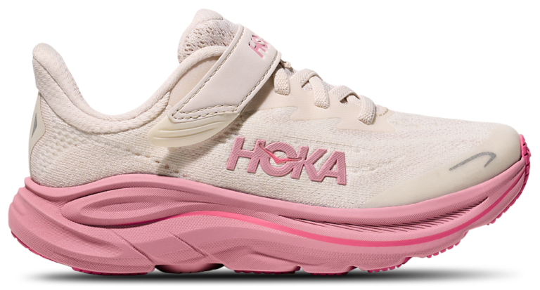 HOKA Clifton 10 - Girls' Preschool Dried Rose/Rose Cream product view
