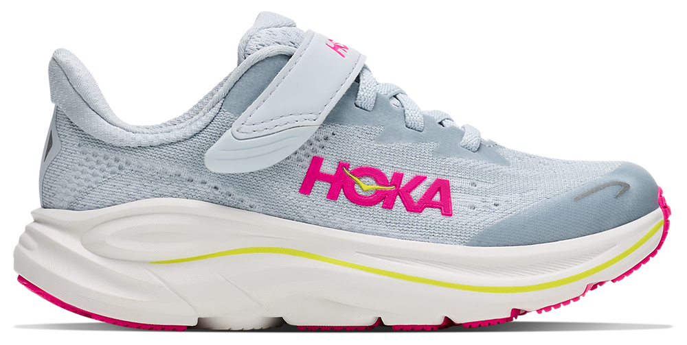 HOKA Clifton 10 - Girls' Preschool Grey/Pink product view