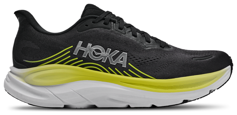 HOKA Clifton 11 - Men's Black/White/Yellow product view
