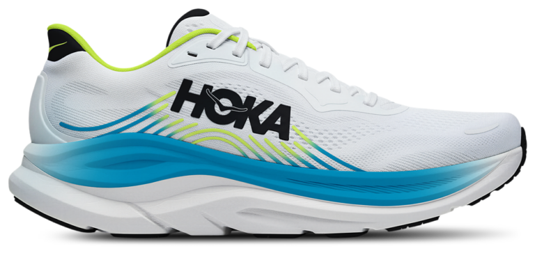 HOKA Clifton 11 - Men's White/Blue/Yellow product view