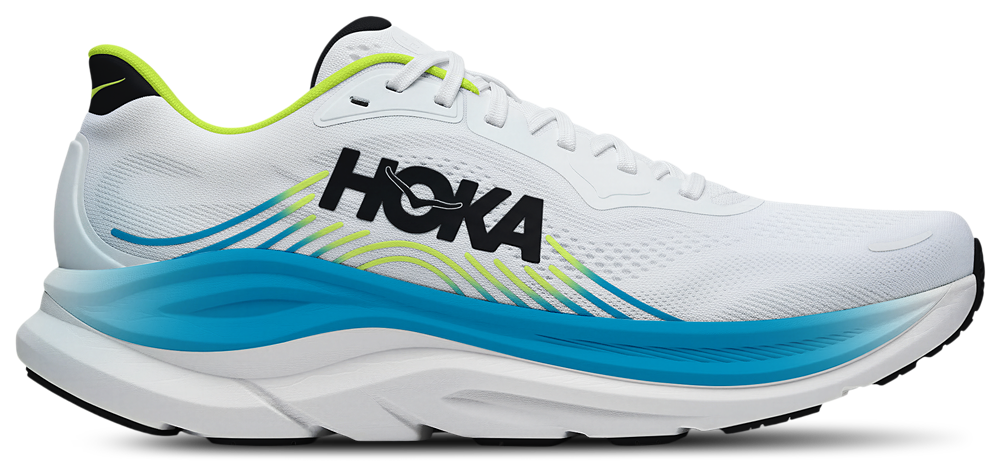 HOKA Clifton 11 - Men's White/Blue/Yellow product view
