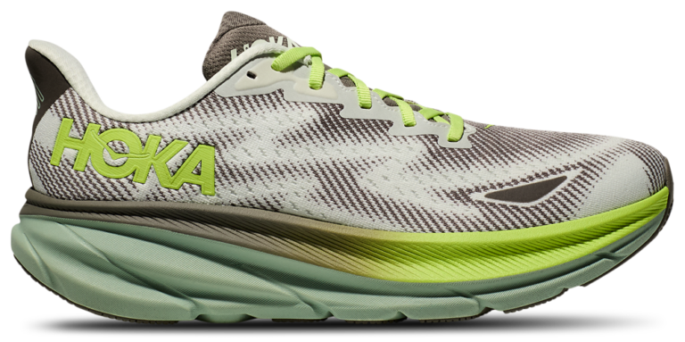 HOKA Clifton 9 GTX - Men's Grey/Green product view
