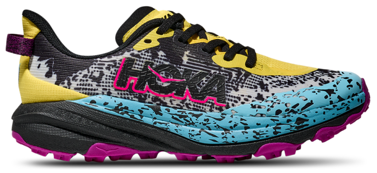 HOKA Speedgoat 6 - Girls' Grade School Electric Lemon/Black product view