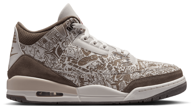 Jordan Air Jordan 3 Retro - Men's White/Tan /Red product view