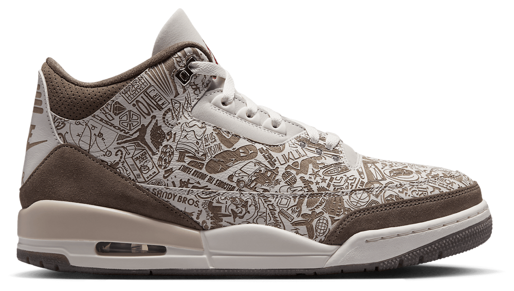 Jordan Air Jordan 3 Retro - Men's White/Tan /Red product view