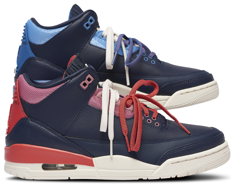 Jordan Air Jordan Retro 3 - Women's Obsidian/Track Red/Blue Beyond product view