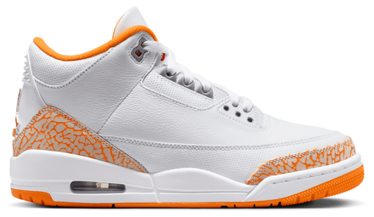 Jordan Air Jordan Retro 3 - Women's White/Orange product view