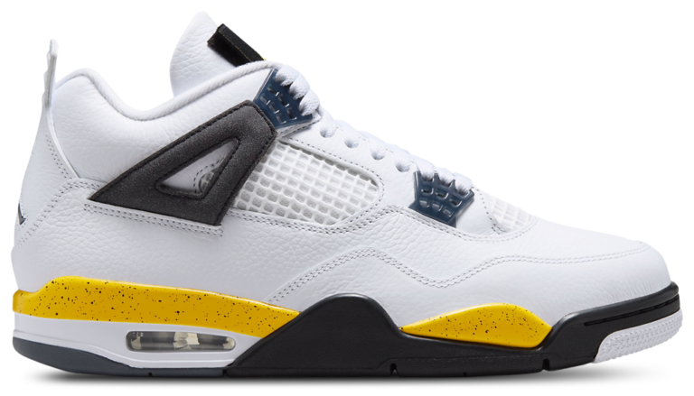 Jordan Air Jordan Retro 4 - Men's White/Yellow product view