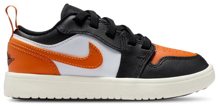 Jordan AJ 1 Low - Boys' Preschool Black/Orange product view