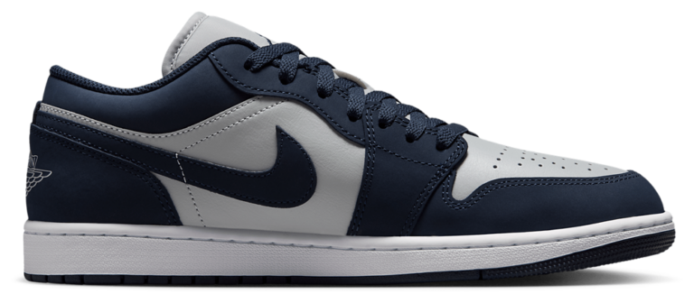 Jordan AJ 1 Low - Men's Obsidian/Obsidian/Grey Fog product view