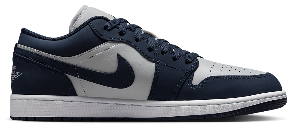 Jordan AJ 1 Low - Men's Obsidian/Obsidian/Grey Fog product view