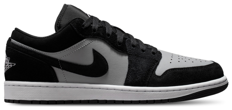 Jordan AJ 1 Low - Men's White/Black/Lt Smoke Gray product view