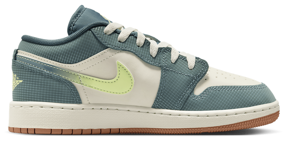 Jordan AJ 1 Low SE - Boys' Grade School Light Lemon Twist/Hasta/Sea Glass product view