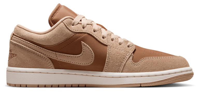Jordan AJ 1 Low - Women's Lt British Tan/Legend Md Brown/Chalk product view