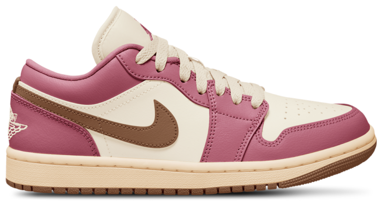 Jordan AJ 1 Low - Women's Pink/White/Brown product view