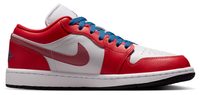 Jordan AJ 1 Low - Women's Track Red/True Blue/White product view