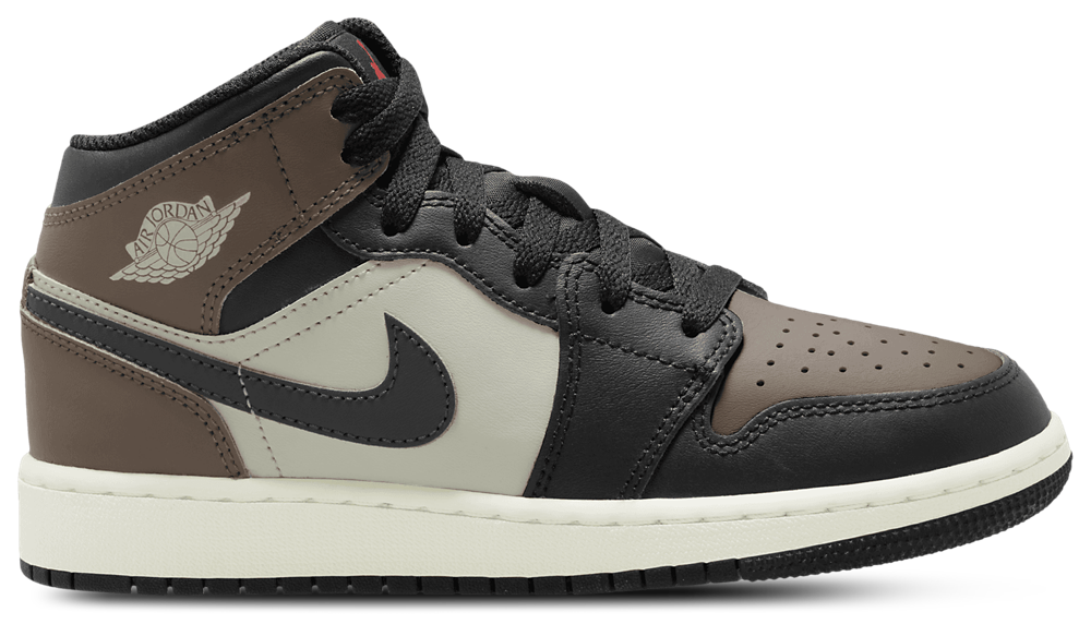 Jordan AJ 1 Mid - Boys' Grade School Univ Red/Black/Phantom product view