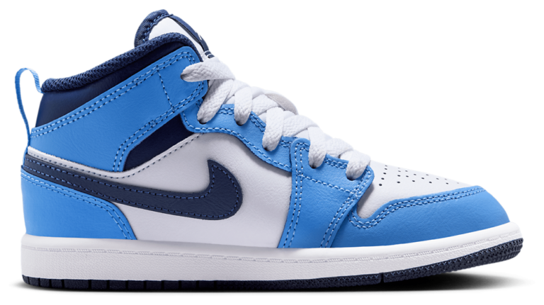Jordan AJ 1 Mid - Boys' Preschool Navy/Blue/White product view