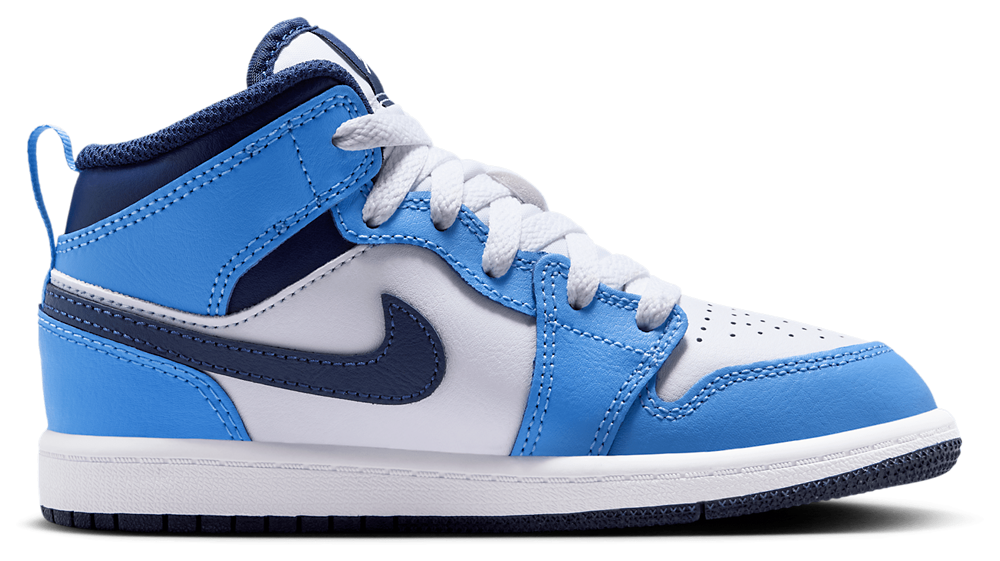 Jordan AJ 1 Mid - Boys' Preschool Navy/Blue/White product view
