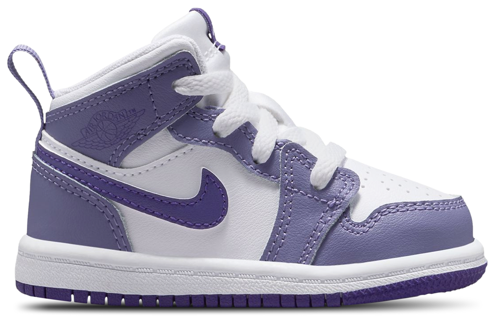 Jordan AJ 1 Mid - Boys' Toddler Purple/Purple/White product view