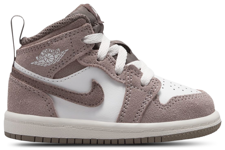 Jordan AJ 1 Mid - Boys' Toddler Summit White/Enigma Stone/Olive Grey product view