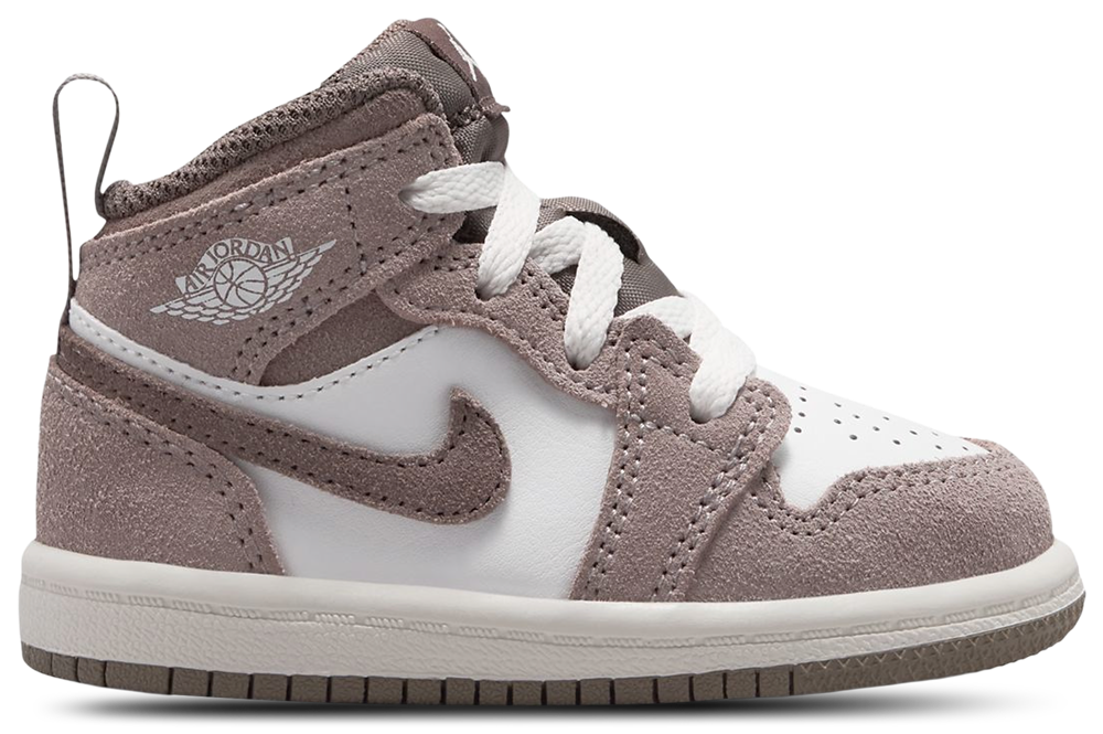 Jordan AJ 1 Mid - Boys' Toddler Summit White/Enigma Stone/Olive Grey product view