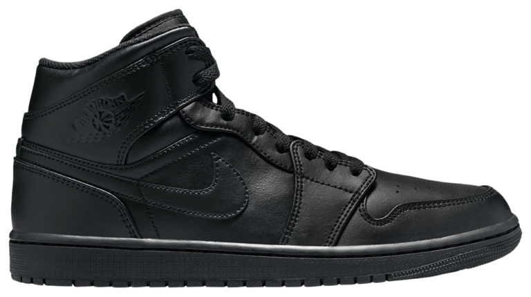 Jordan AJ 1 Mid - Men's Black/Black/Black product view